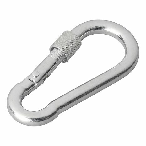 Mosqueton metalico 8x80mm con cierre de rosca x10 pieces