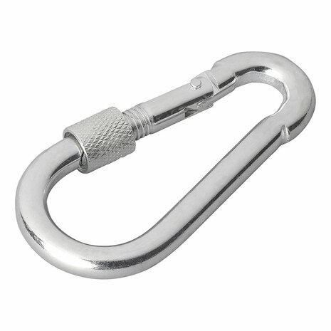 Mosqueton metalico 8x80mm con cierre de rosca x10 pieces
