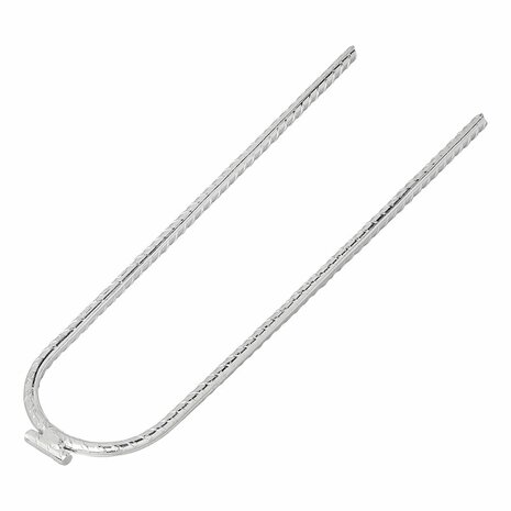 Anclaje al suelo de 30 cm en perfil U de acero galvanizado