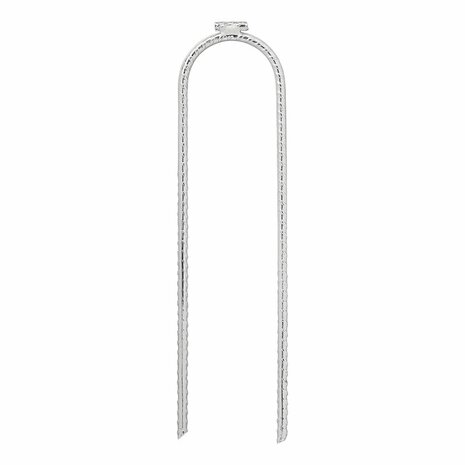 Anclaje al suelo de 30 cm en perfil U de acero galvanizado