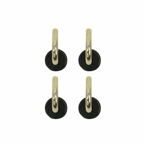 Tapa de tienda de 22 mm con gancho redondo  4 piezas