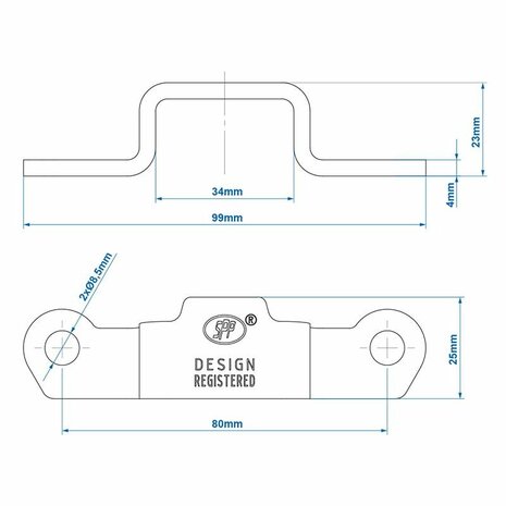 Contraparte para cerradura de tension SPP Z-09A
