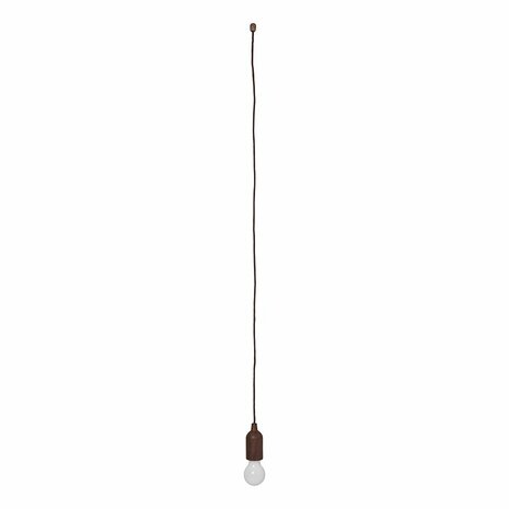 Lampara retro motivo madera con cordon 90cm