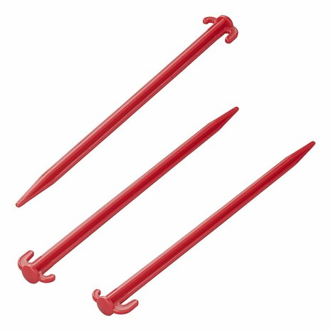 Estaca de plastico para tienda de campana de 30 cm  6 piezas en bolsa de plastico