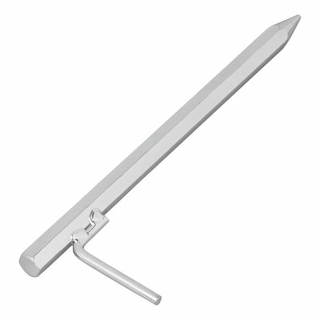 Piqueta de tierra de 30 cm de acero galvanizado con gancho en L
