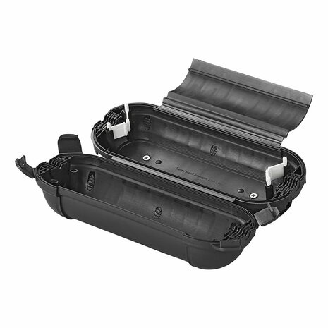 Caja de seguridad para conexiones de enchufe Schuko negra