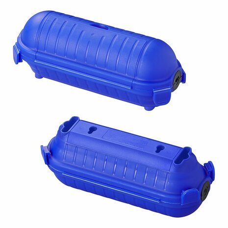 Caja de seguridad para conexiones de enchufe Schuko azul