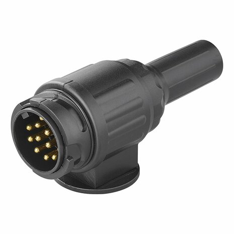 Enchufe Jaeger de 13 pines tipo PVC con pasacables de 2 orificios
