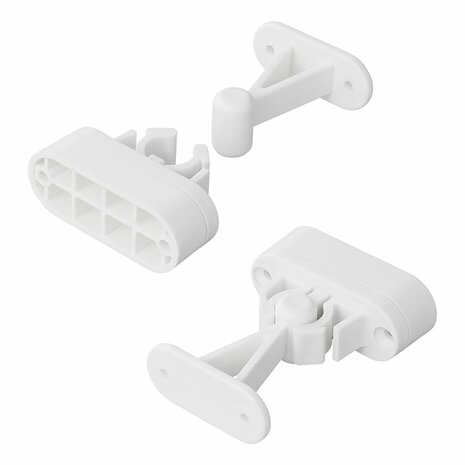 Retenedor de puerta con abrazadera flexible blanco 2 piezas