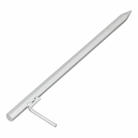 Piqueta de tierra de 40 cm de acero galvanizado con gancho en L