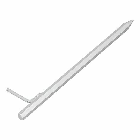 Piqueta de tierra de 40 cm de acero galvanizado con gancho en L