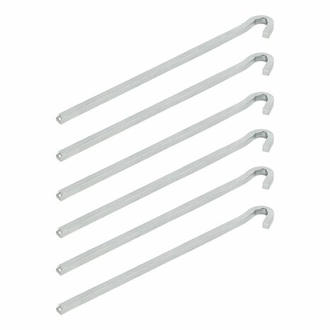 Clavija de roca cuadrada de metal de 22 cm  6 piezas en bolsa de plastico