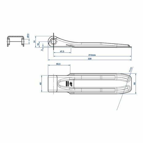 Bisagra de solapa SPP ZW-01.220A