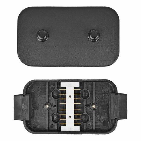 Caja de conexion de cables de plastico de 8 x 4 pines con conexiones cruzadas