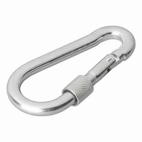 Mosqueton metalico 8x80mm con cierre de rosca 2 piezas