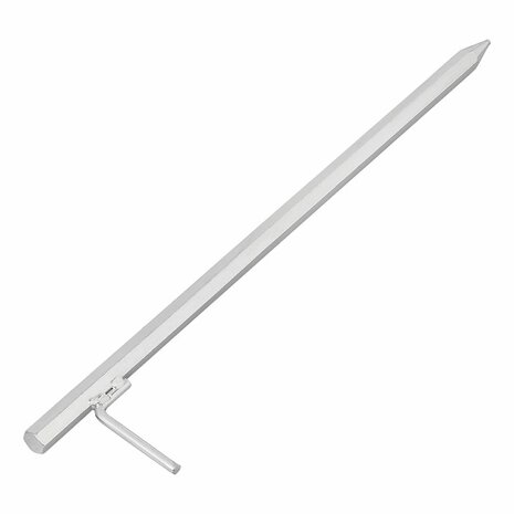 Piqueta de tierra de 50 cm de acero galvanizado con gancho en L