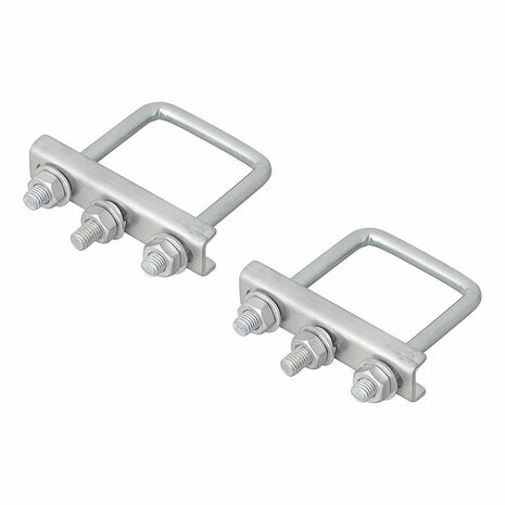 Soporte en U cuadrado de 60 mm para abrazadera de rueda delantera - juego de 2 piezas