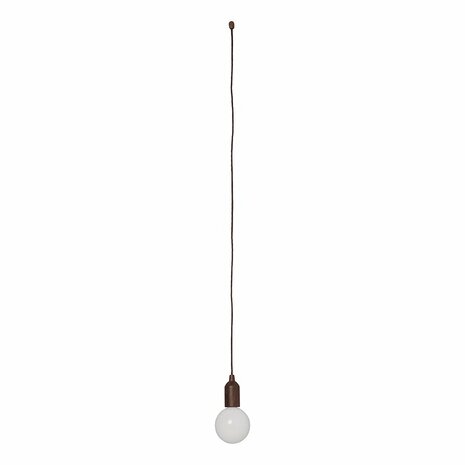 Lampara retro XL motivo madera con cordon 90cm