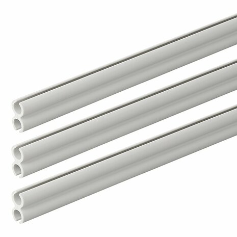 Riel doble para tienda de campana de 80 cm - juego de 3 piezas