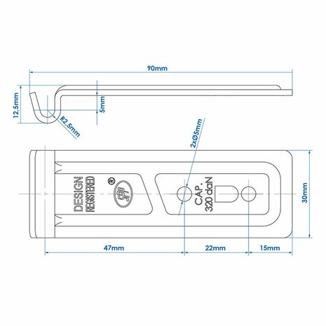 Contraparte para cerradura de tension SPP ZN-06