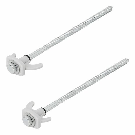 Estaca para tienda de campana de 20 cm  de metal  atornillable con gancho de plastico  6 piezas en bolsa de plastico