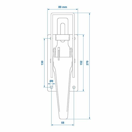 Cerradura de tension Tico 270x80mm