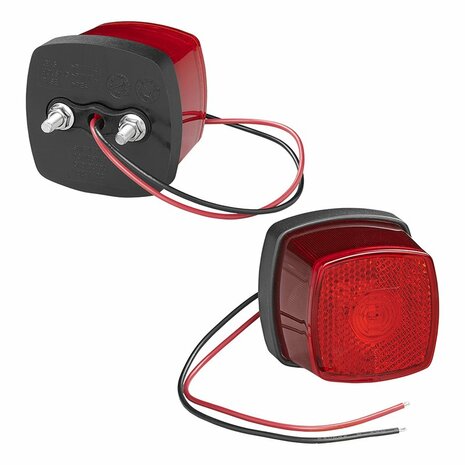 Lampara de senalizacion 9-30 V roja 61 x 61 mm LED