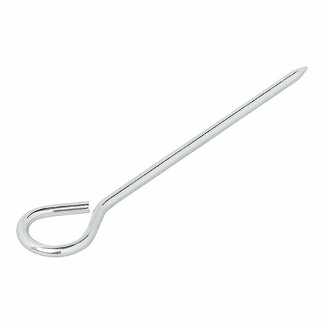 Estaca para tienda de campana de 19 cm de aluminio con ojal  10 piezas en bolsa de plastico