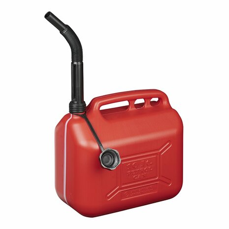 Bidon de 10L de plastico rojo homologado por la ONU