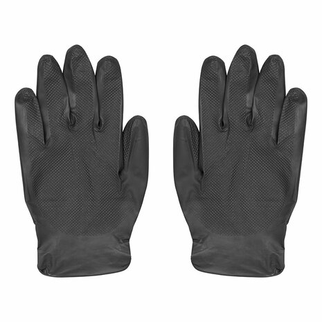 Guantes de nitrilo Gripp-It XL negros caja dispensadora de 50 piezas