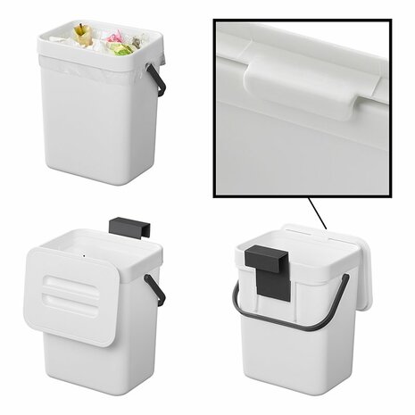 Cubo de basura con tapa 3L para caravana camper
