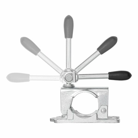 Abrazadera de 48 mm de hierro fundido con palanca de inclinacion para rueda de morro
