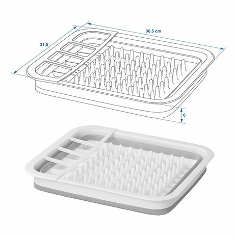Escurreplatos plegable