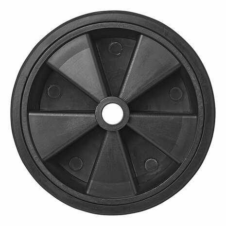 Neumatico de rueda de nariz con llanta de plastico y neumatico de caucho 220x70mm