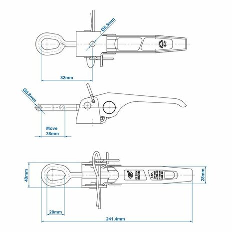 Cerradura de tension SPP ZB-03