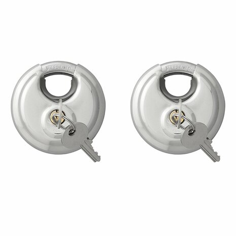 Candado de disco de 70 mm  2 piezas con llave igual