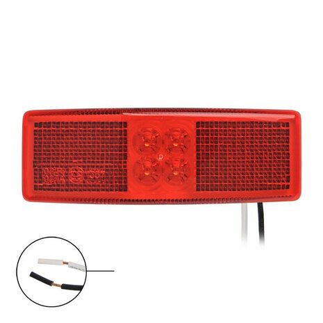 Lampara de galibo 12 24V roja 110x40mm LED