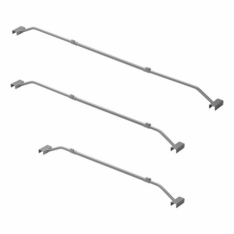 Soporte de lona de metal  extensible 100-155 cm para lona de remolque