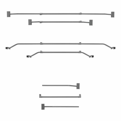 Soporte de lona de metal  extensible 100-155 cm para lona de remolque