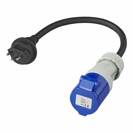 Cable alargador 40cm 3x2 5mm² de enchufe suizo a CEE