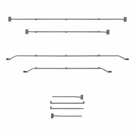 Soporte metalico para lona  ??extensible  140 5-208 cm  para lona de remolque