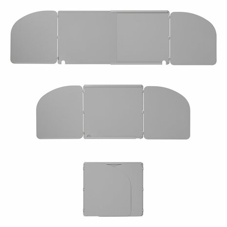 Parabrisas de cocina 3 piezas de acero plegable + extensible 32 62 x 28 5 x 25 cm