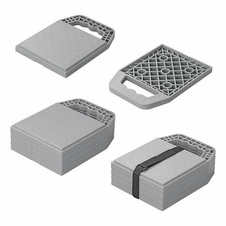 Platos base apilables con asa - juego de 4