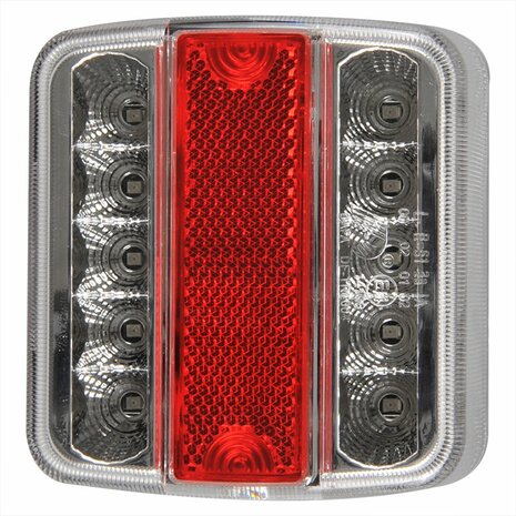 Luz trasera 4 funciones 98x105mm 14LED con conector EC de 5 pines