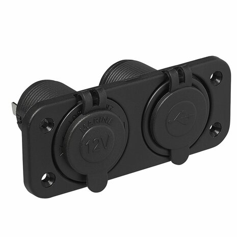 Kit de empotrar: Toma DIN + puerto USB doble tipo A 2x2100mA
