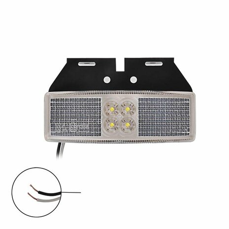 Lampara de galibo 12 24V blanca 110x40mm LED con soporte