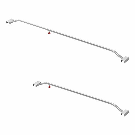 Soporte de lona de aluminio extensible de 108 a 146 cm para lona de remolque