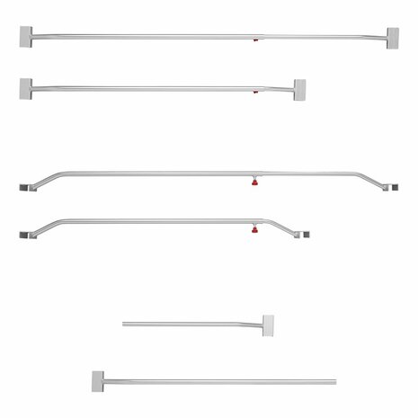 Soporte de lona de aluminio extensible de 108 a 146 cm para lona de remolque