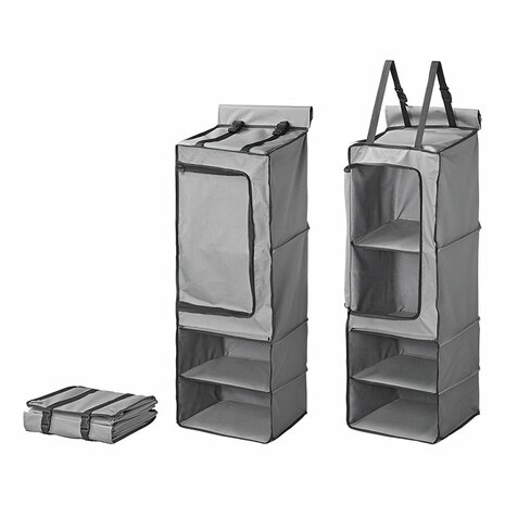 Organizador de 4 compartimentos 34 x 34 x 96 cm con bolsillo con cremallera + keder de 7 mm