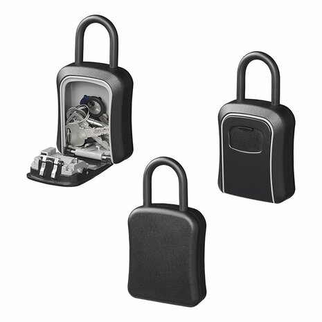 Caja fuerte con llave combinada y soporte en U de metal